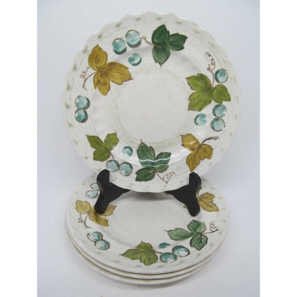 Metlox Vernon Ware Vinyard Set Of 4 Vintage 7 1/2" Salad Plates VGC    1960-1980 - Picture 1 of 9